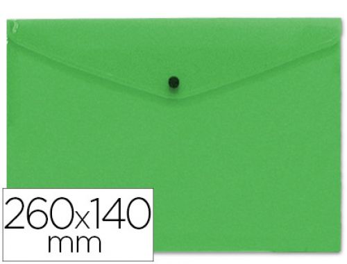 Bolsa porta documentos liderpapel com mola formato 26x14 cm cor verde , Liderpapel , 50391 , 47105814419370
